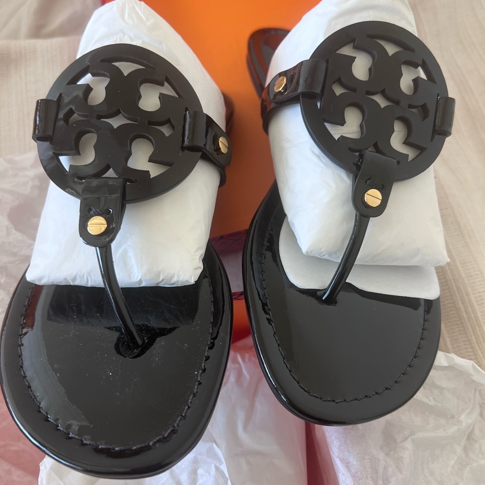 Black Patent Leather Sandals